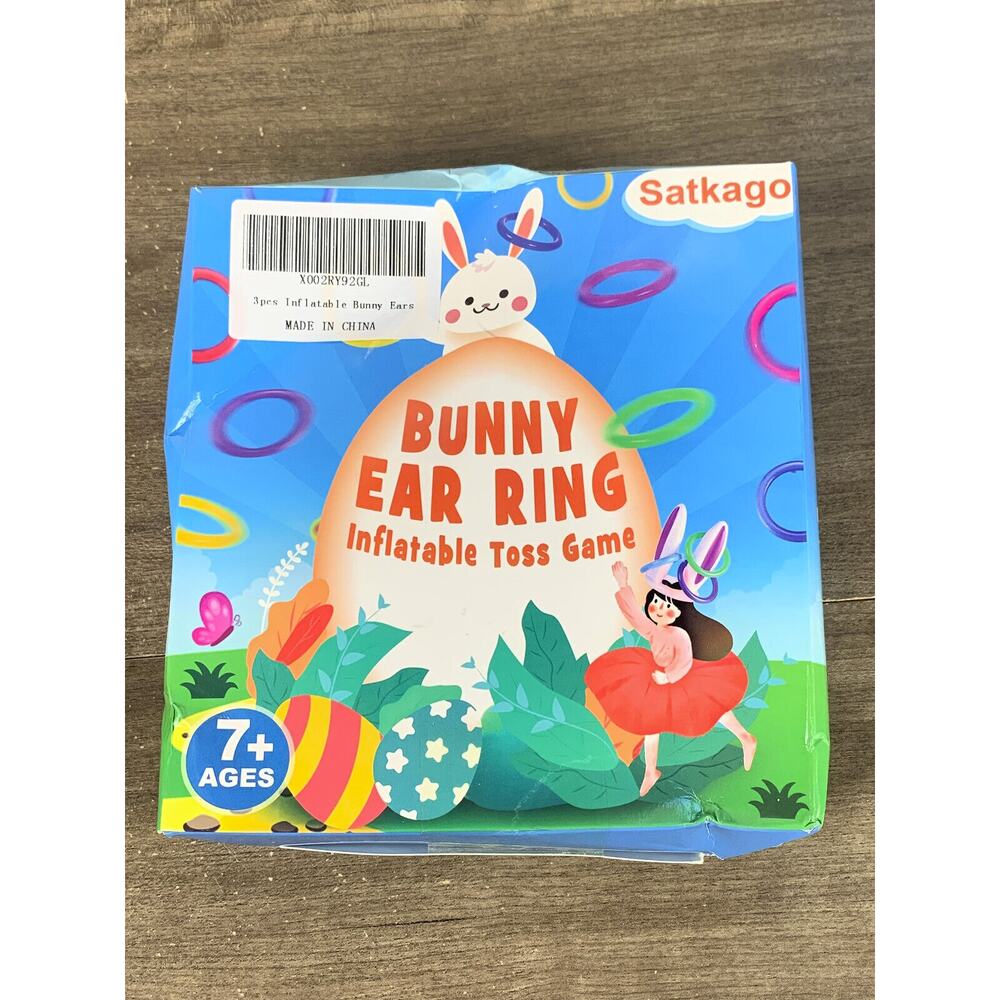 Easter Inflatable Bunny Ears Ring Toss Game (3 Set 15 Rings), Inflatable Rabbit - Picture 2 of 7